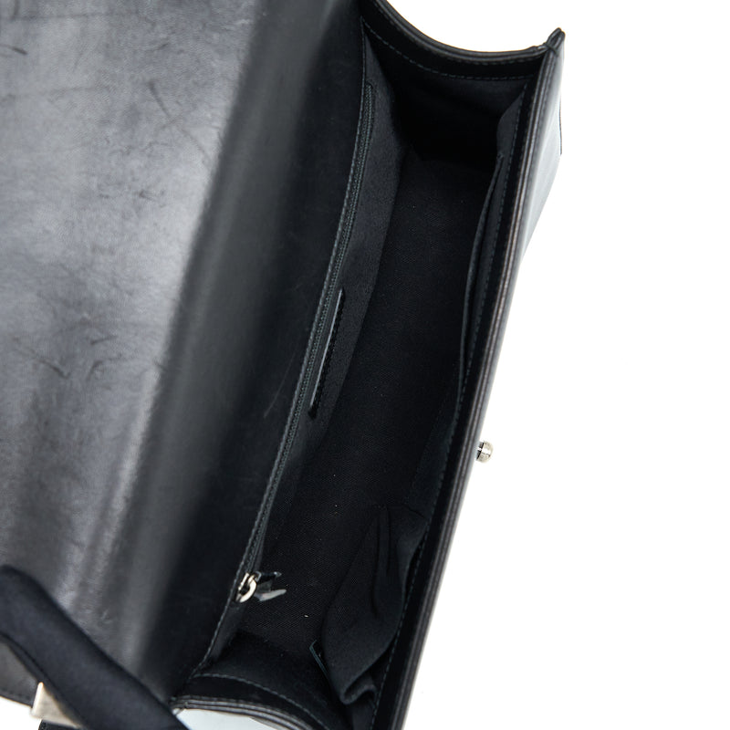 Chanel Medium Boy Bag Lambskin Black Ruthenium SHW