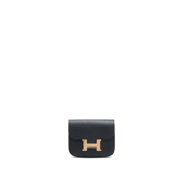 Hermes Constance Slim Epsom Black RGHW