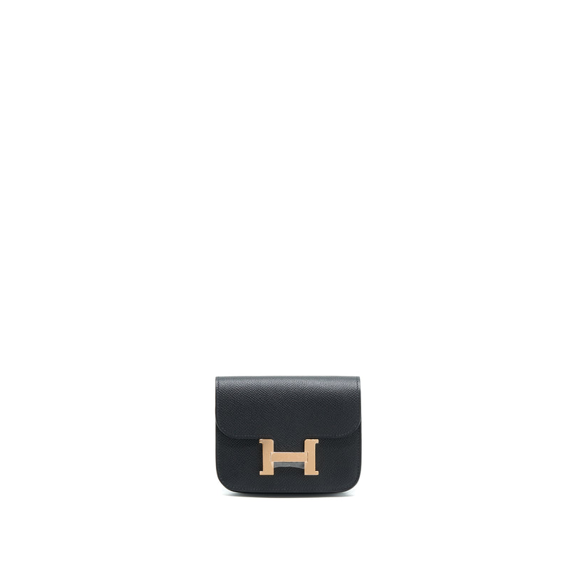 Hermes Constance Slim Epsom Black RGHW