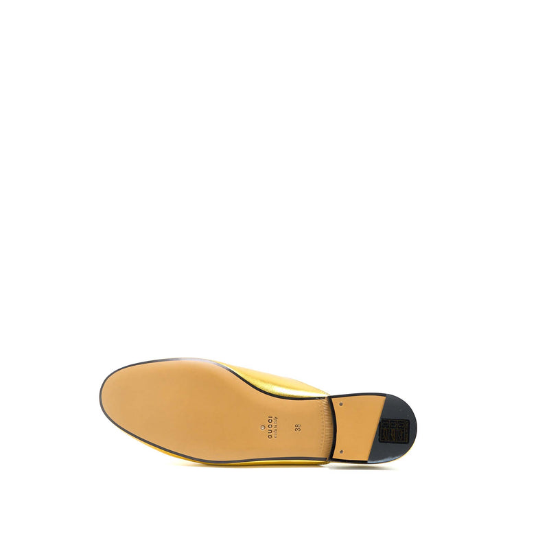 Gucci Size 38 Princetown Slipper Gold With GHW