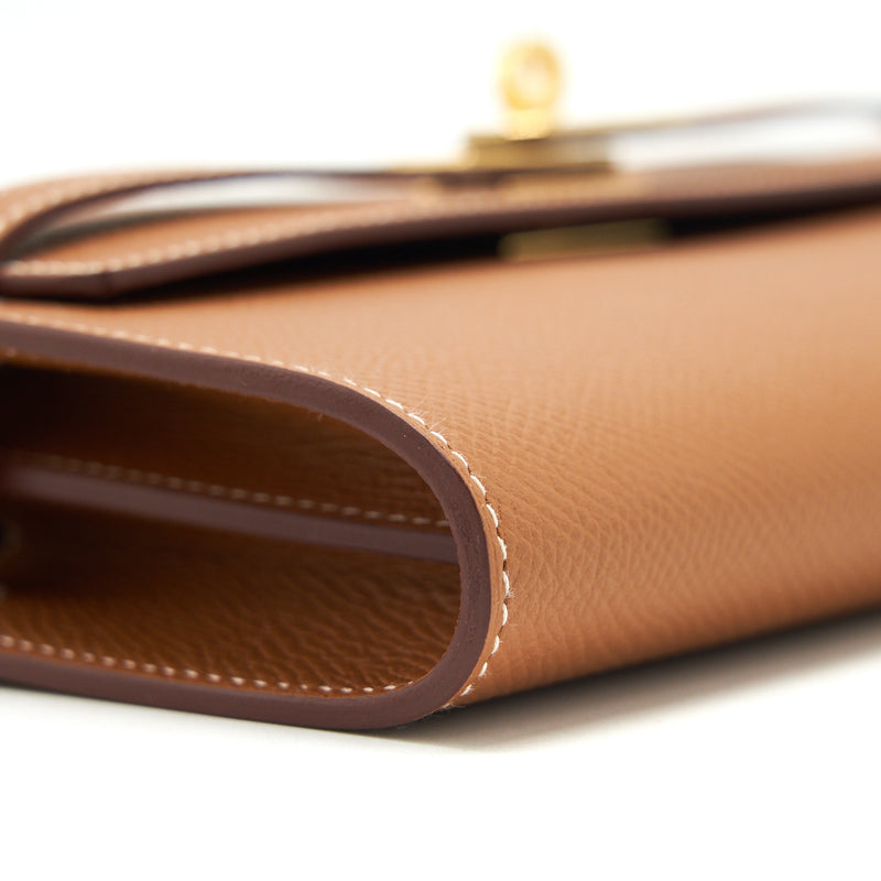 Hermes Kelly To Go Epsom Gold GHW Stamp Z