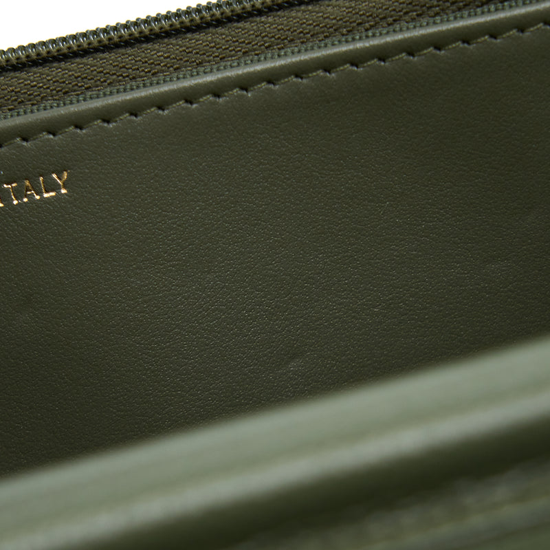 Chanel 22K Wallet On Chain Caviar Dark Green LGHW (Microchip)