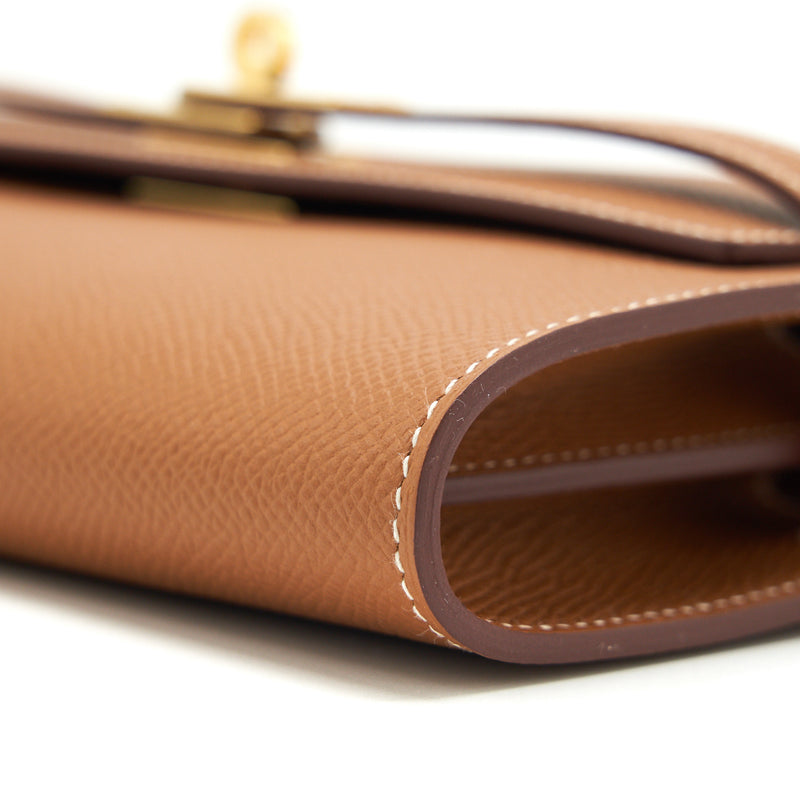 Hermes Kelly To Go Epsom Gold GHW Stamp Z