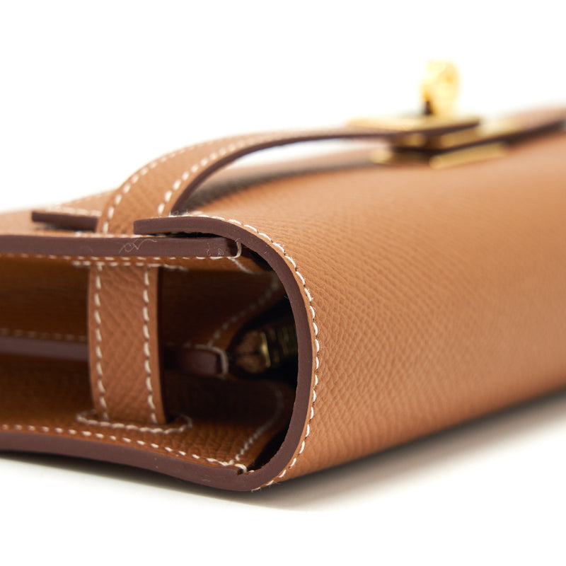 Hermes Kelly To Go Epsom Gold GHW Stamp Z