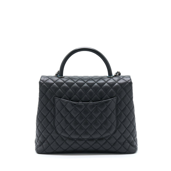 Chanel Coco Handle Flap Bag Caviar Black Ruthenium Hardware