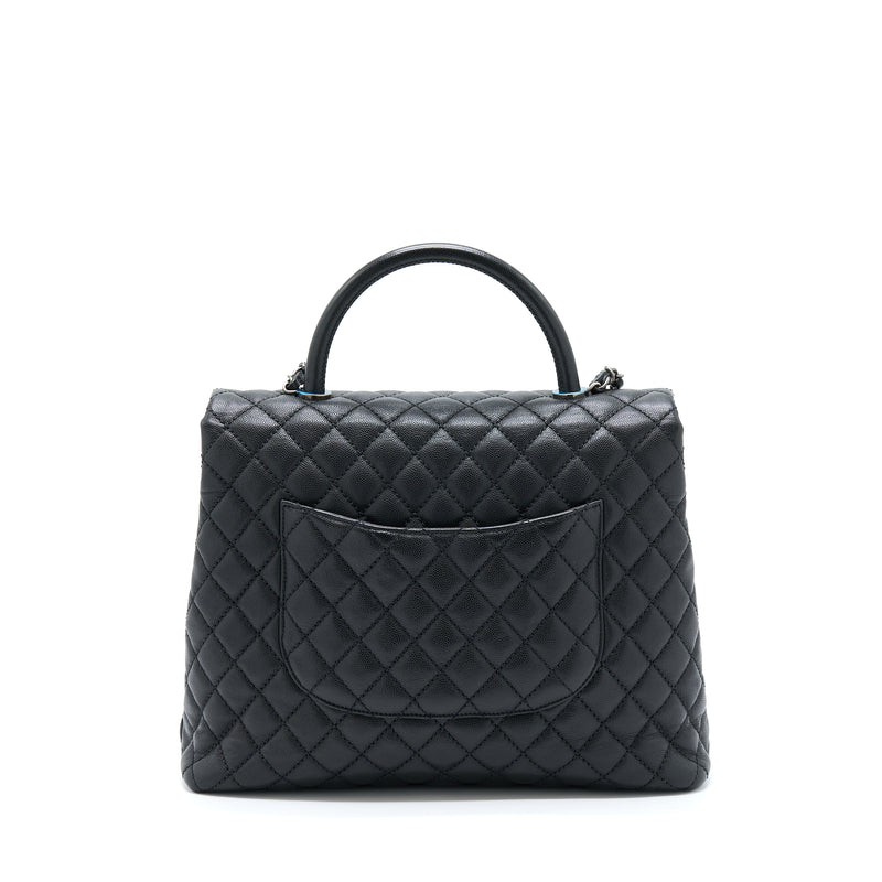 Chanel Coco Handle Flap Bag Caviar Black Ruthenium Hardware