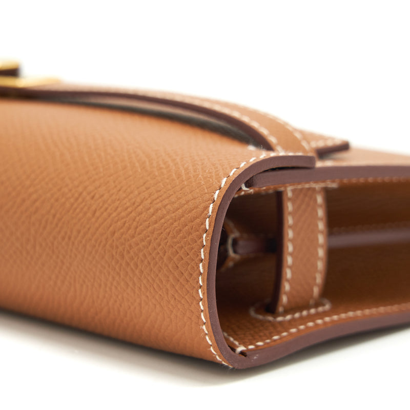 Hermes Kelly To Go Epsom Gold GHW Stamp Z