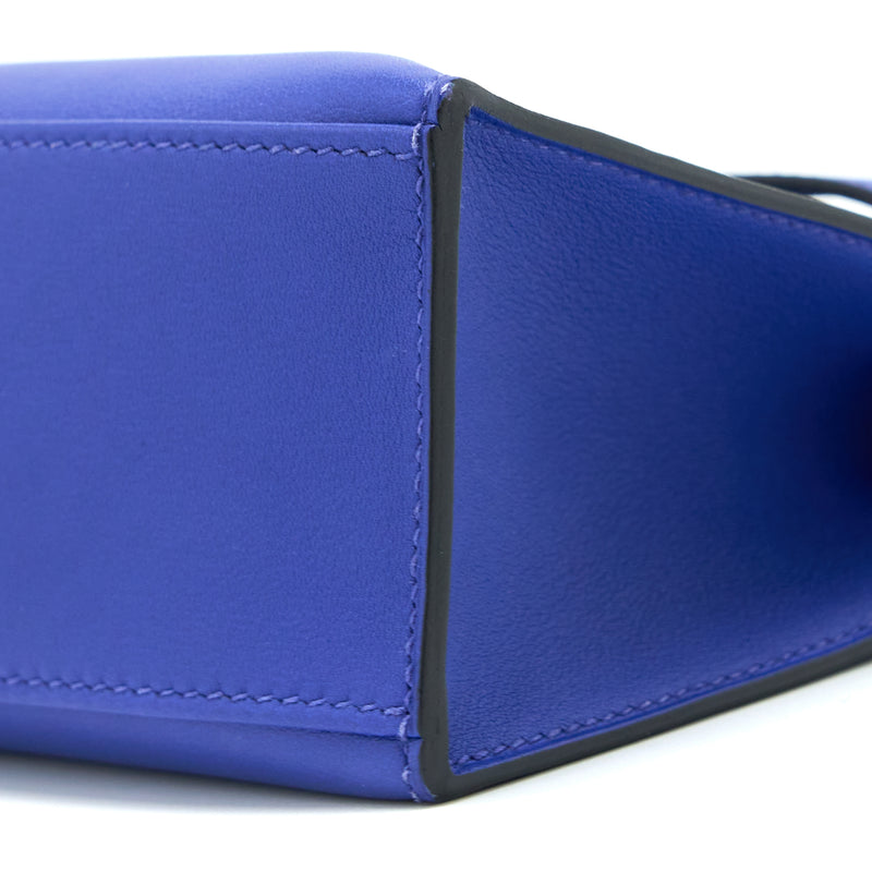 Hermes Kelly Pochette Swift Blue Electric GHW Stamp A