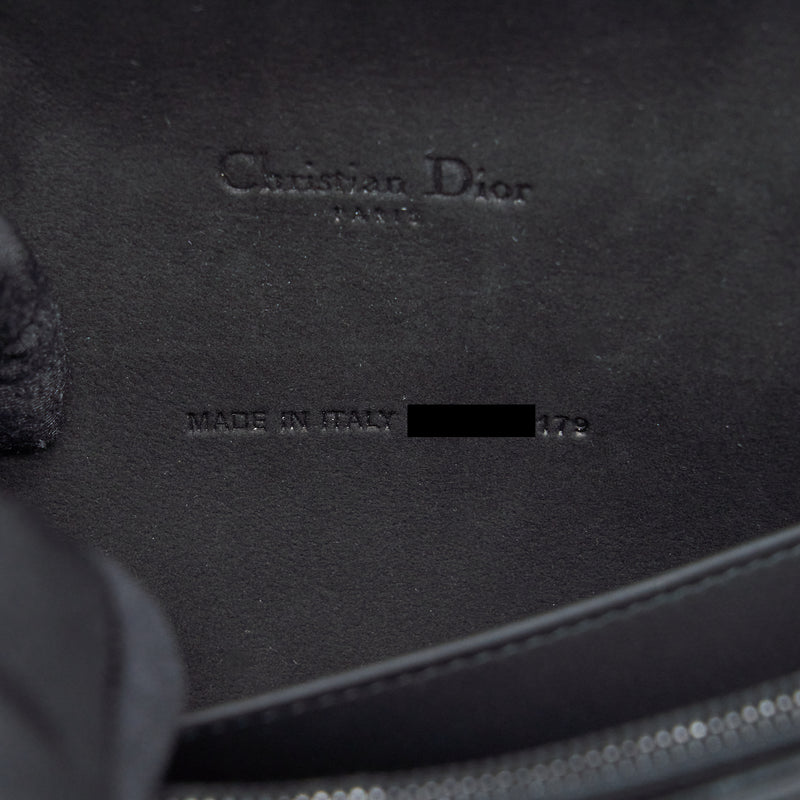 Lady Dior Pouch Black Ultramatte Cannage Calfskin