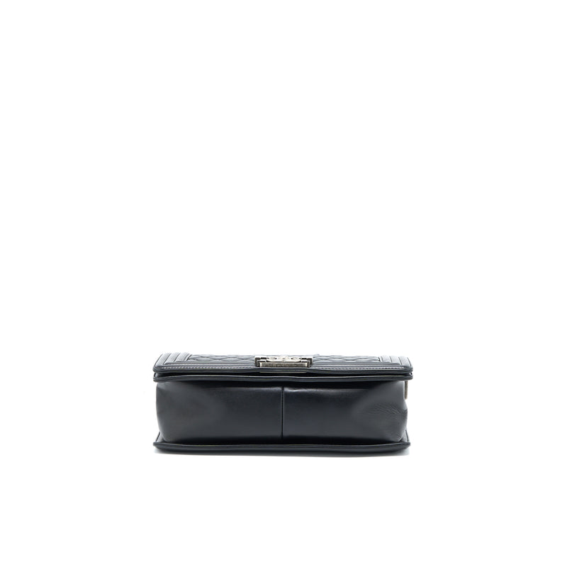 Chanel Medium Boy Bag Lambskin Black Ruthenium SHW