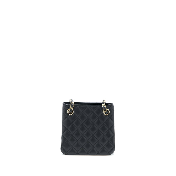 Chanel Mini Bucket Tote Bag Caviar Black LGHW (Microchip)