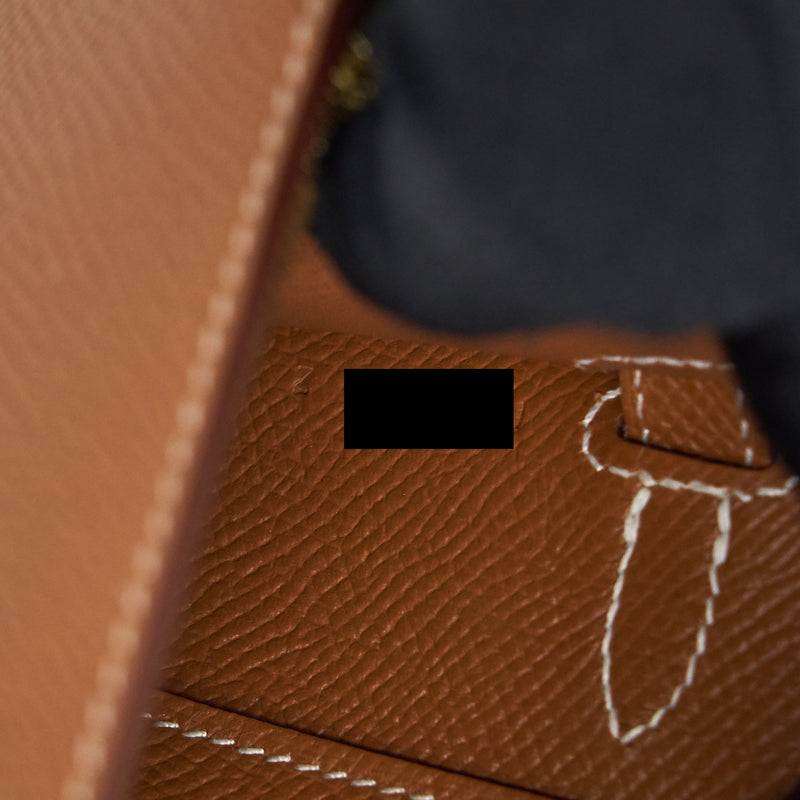 Hermes Kelly To Go Epsom Gold GHW Stamp Z