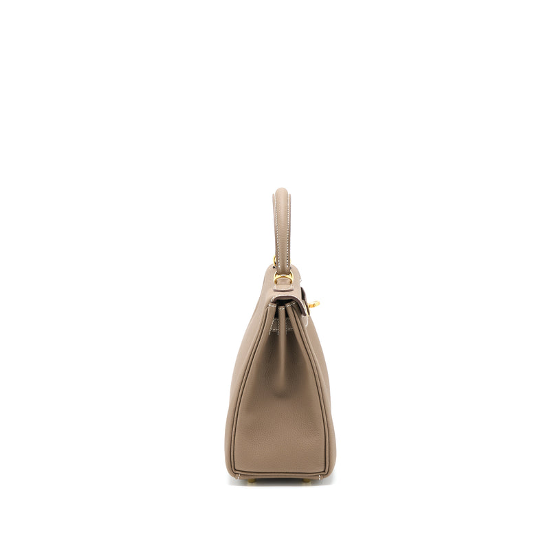 Hermes Kelly 25 Togo Etoupe GHW Stamp U