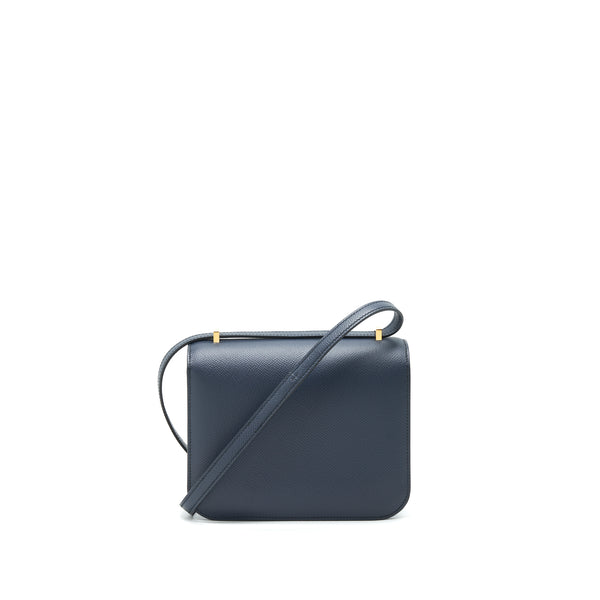Hermes Mini Constance Blue Indigo GHW Stamp Z