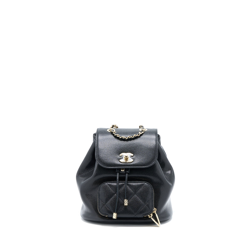 Chanel 22B Affinity Mini Backpack Caviar Black LGHW(Microchip)