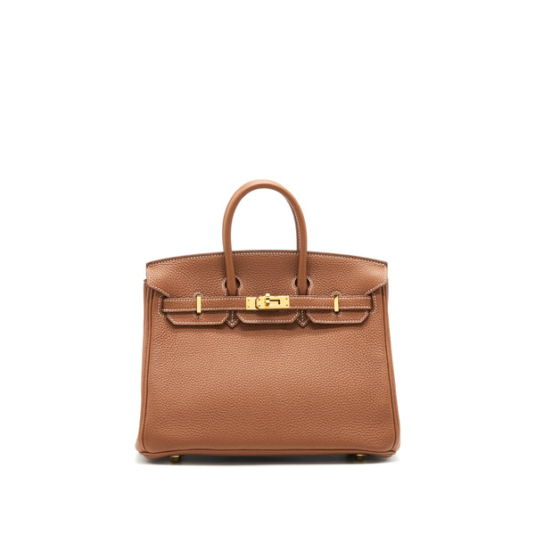 Hermes birkin 25 Gold with GHW togo Stamp Y