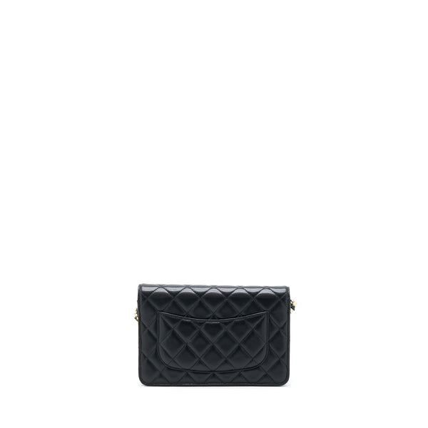 Chanel Coco Charm Wallet On Chain Lambskin Black LGHW