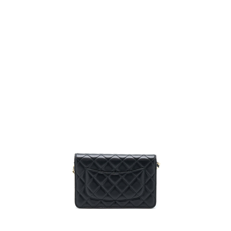 Chanel Coco Charm Wallet On Chain Lambskin Black LGHW