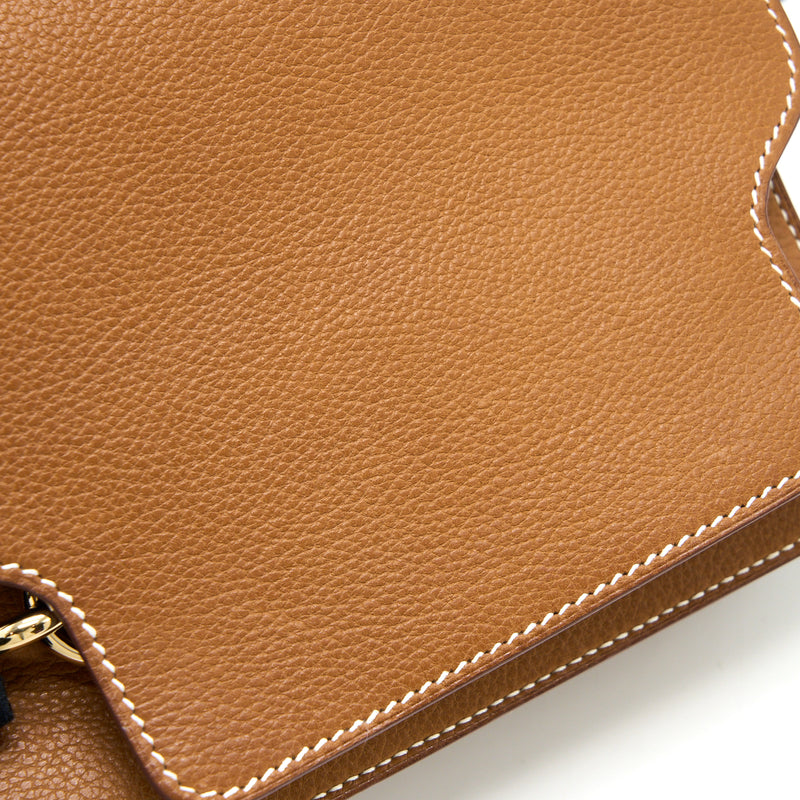 Hermes Mini Roulis Barenia Faubourg 34 Fauve GHW Stamp Y