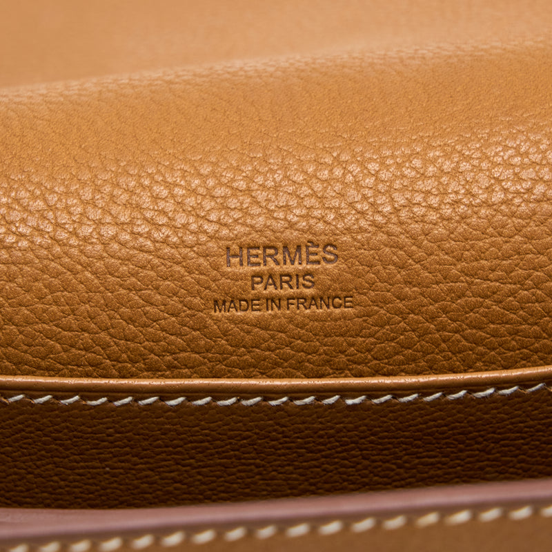 Hermes Mini Roulis Barenia Faubourg 34 Fauve GHW Stamp Y