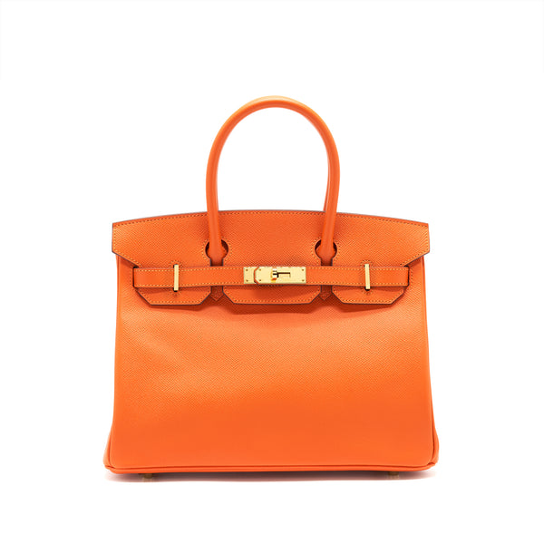 Hermes Birkin 30 9J Feu Epsom GHW Stamp A