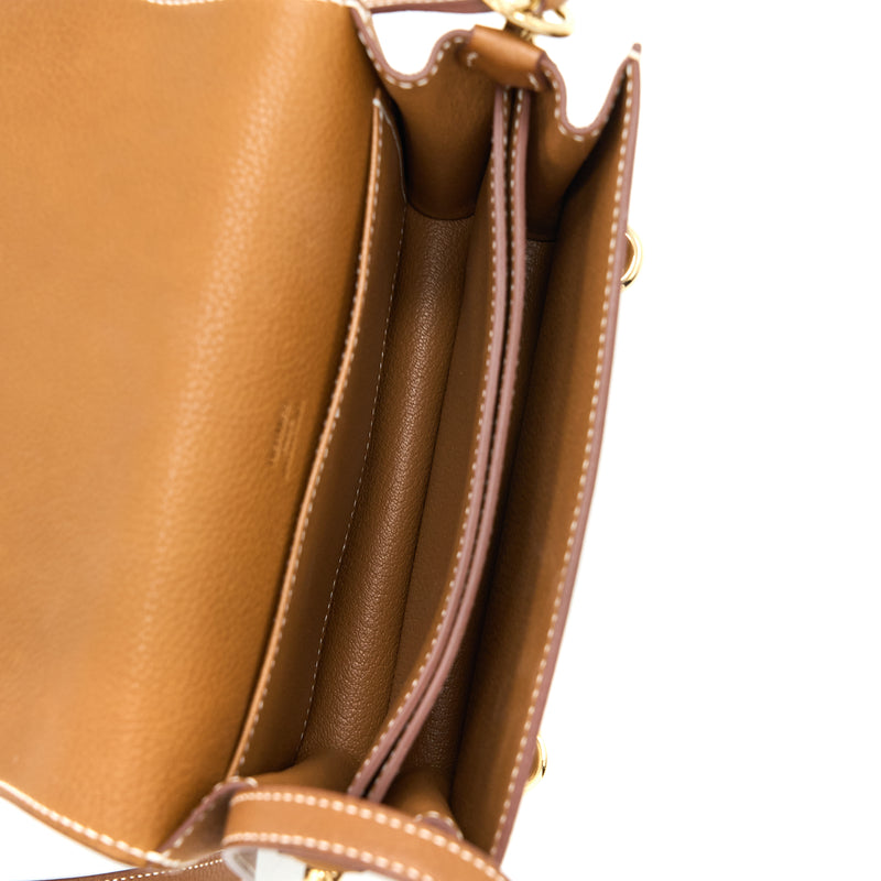 Hermes Mini Roulis Barenia Faubourg 34 Fauve GHW Stamp Y
