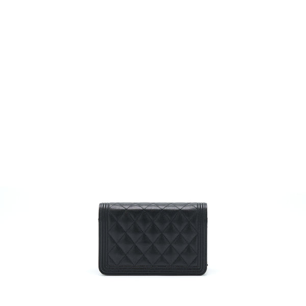 Chanel Boy Wallet On Chain Caviar Black LGHW