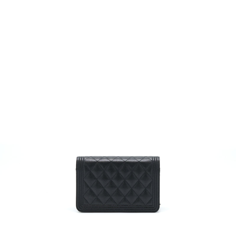 Chanel Boy Wallet On Chain Caviar Black LGHW