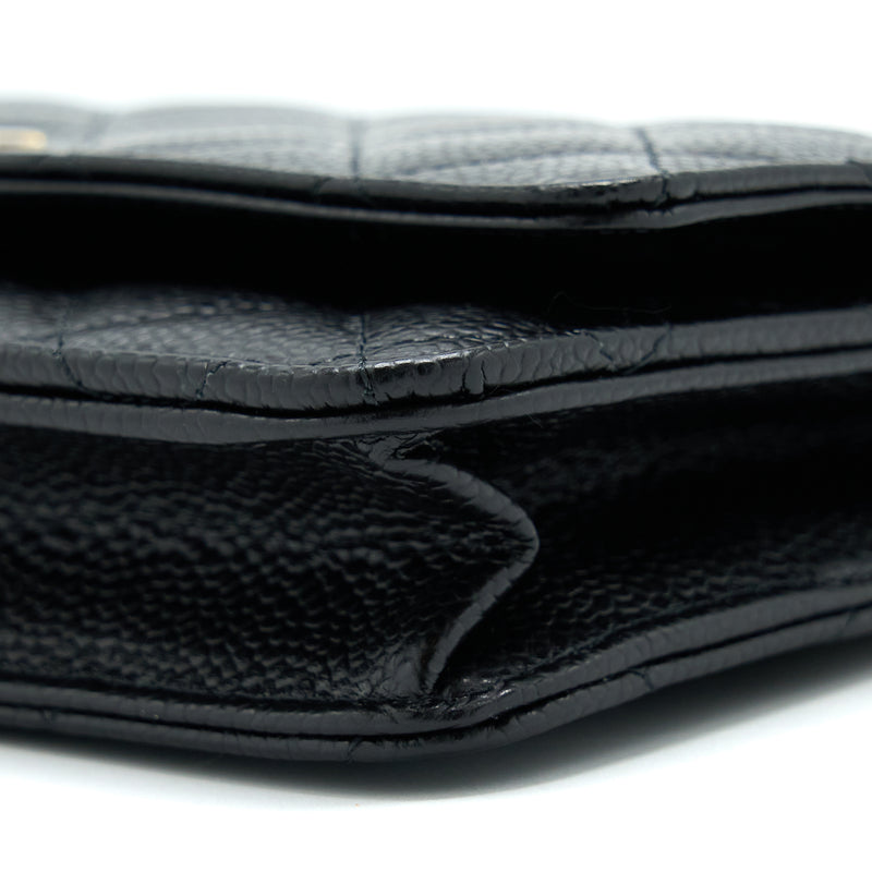 Chanel Classic Wallet On Chain Caviar Black GHW (Microchip)