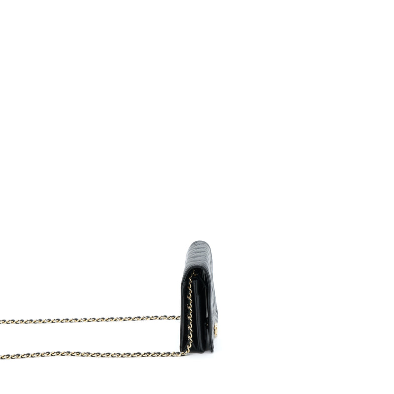 Chanel Boy Wallet On Chain Caviar Black LGHW