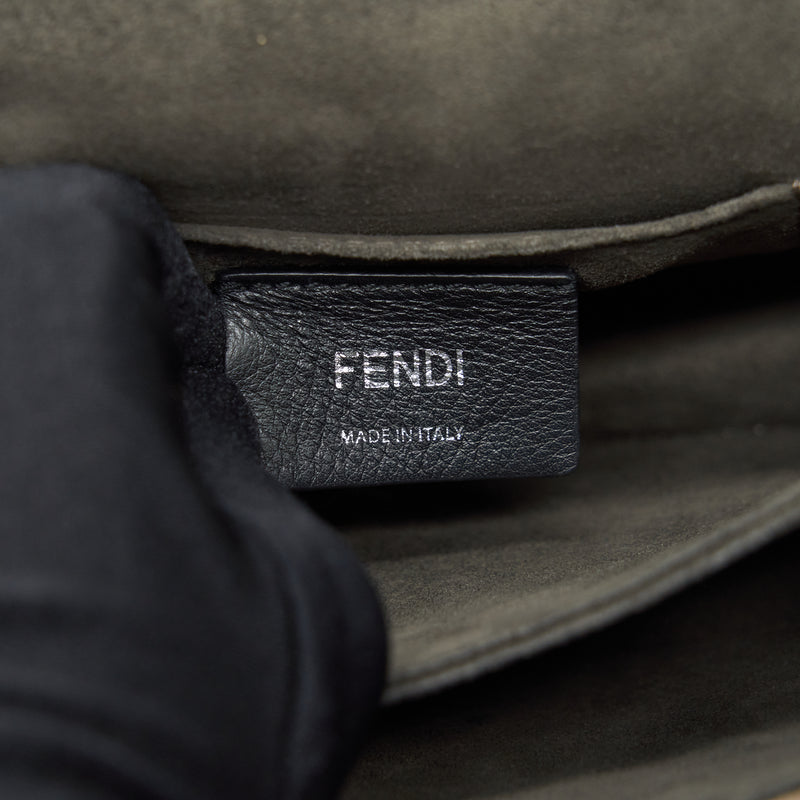 Fendi Kan I Bag Metallic Sliver/Multicolor With Gold And Silver Hardware