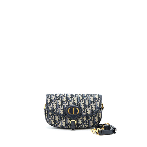 Dior Bobby East-West Bag Blue Oblique Jacquard GHW