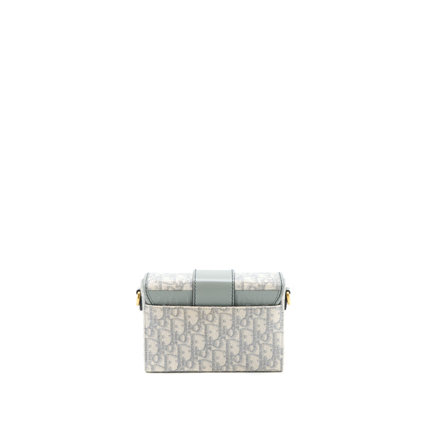 Dior 30 Montaigne Mini Box Bag Grey Oblique Jacquard GHW