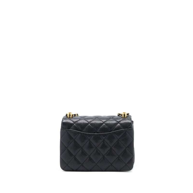 Chanel 22K Coco First Flap Bag Grained Calfskin Black GHW (Microchip)