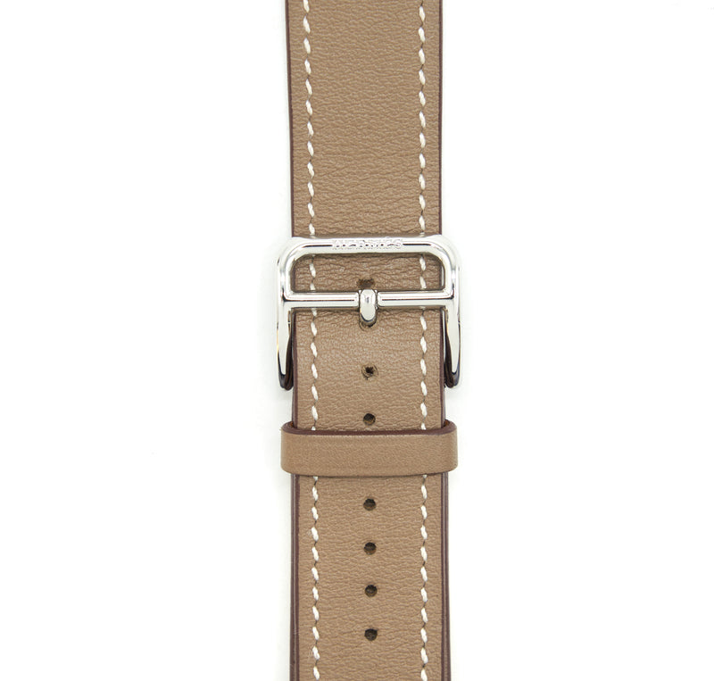 Hermes Heure H Watch, Medium model, 30 mm Epsom Gold SHW with 2 extra straps