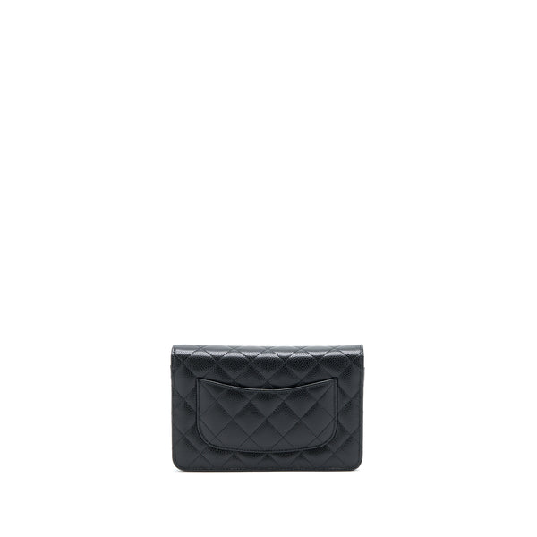 Chanel Classic Wallet On Chain Caviar Black GHW (Microchip)