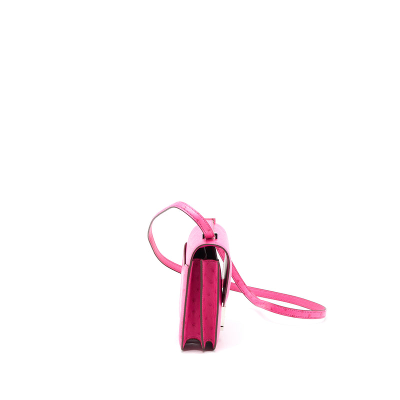 Hermes Constance Mini Ostrich E5 Rose Tyrien SHW Stamp Y