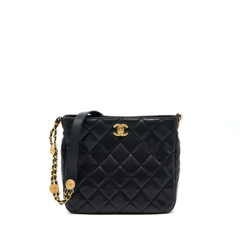 Chanel 22A Twist Your Buttons Wallet on Chain WOC in Black Caviar an –  Brands Lover