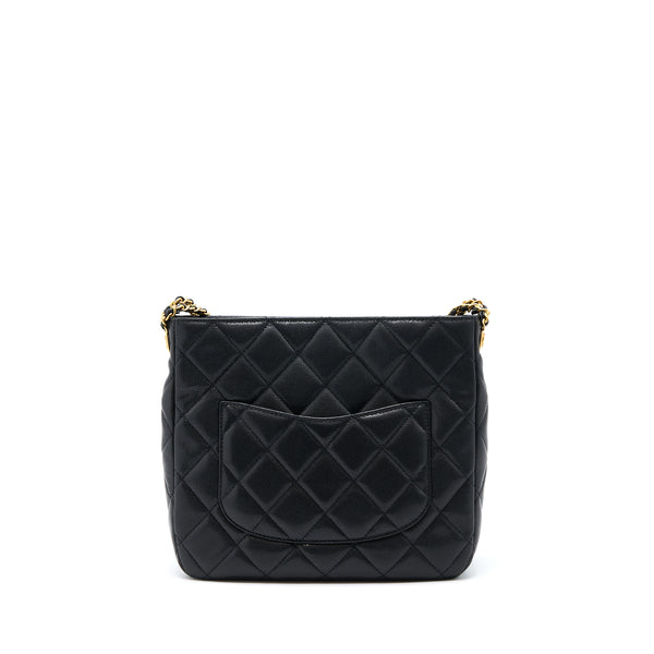 Chanel 22A Twist Your Buttons Hobo Shoulder Bag Caviar Black GHW (Microchip)