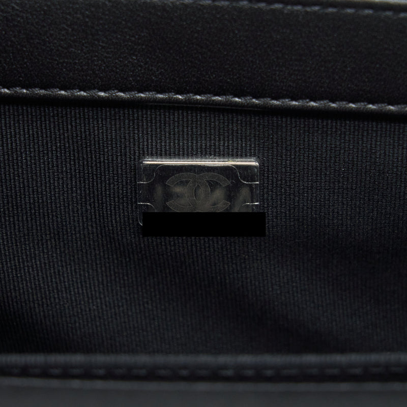 Chanel Small Boy Calfskin Black Ruthenium Sliver Hardware