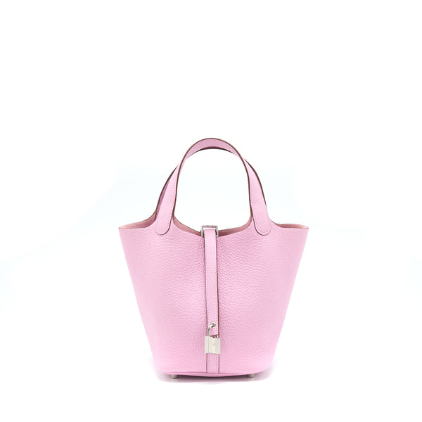 Hermes Picotin 18 Clemence X9 Mauve Sylvestre SHW Stamp Z