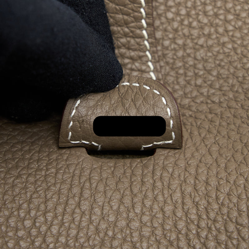 Hermes Evelyn 29 Clemence Etoupe SHW Stamp Y