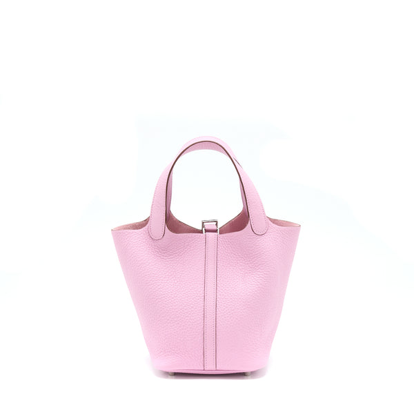 Hermes Picotin 18 Clemence X9 Mauve Sylvestre SHW Stamp Z