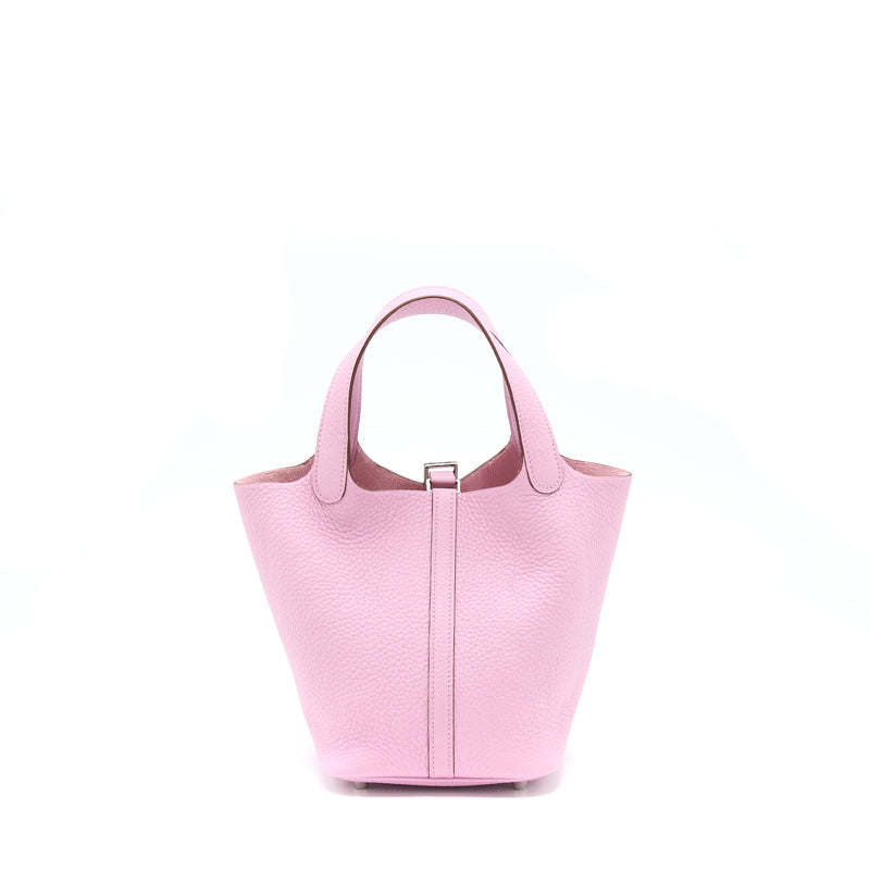 Hermes Picotin 18 Clemence X9 Mauve Sylvestre SHW Stamp Z