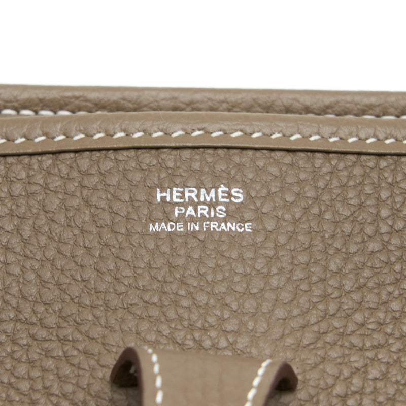 Hermes Evelyn 29 Clemence Etoupe SHW Stamp Y