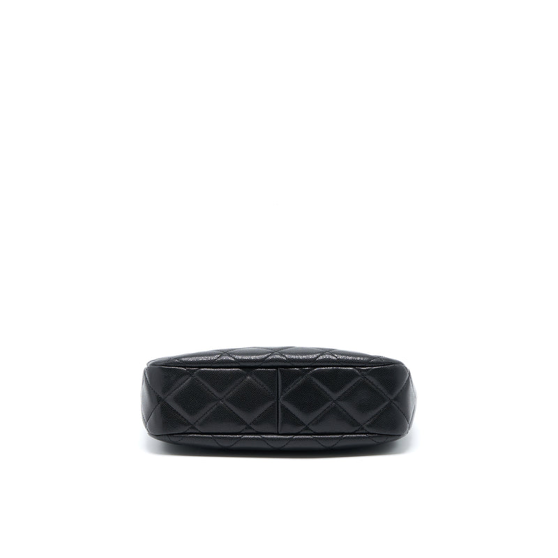 Chanel 22A Twist Your Buttons Hobo Shoulder Bag Caviar Black GHW (Microchip)