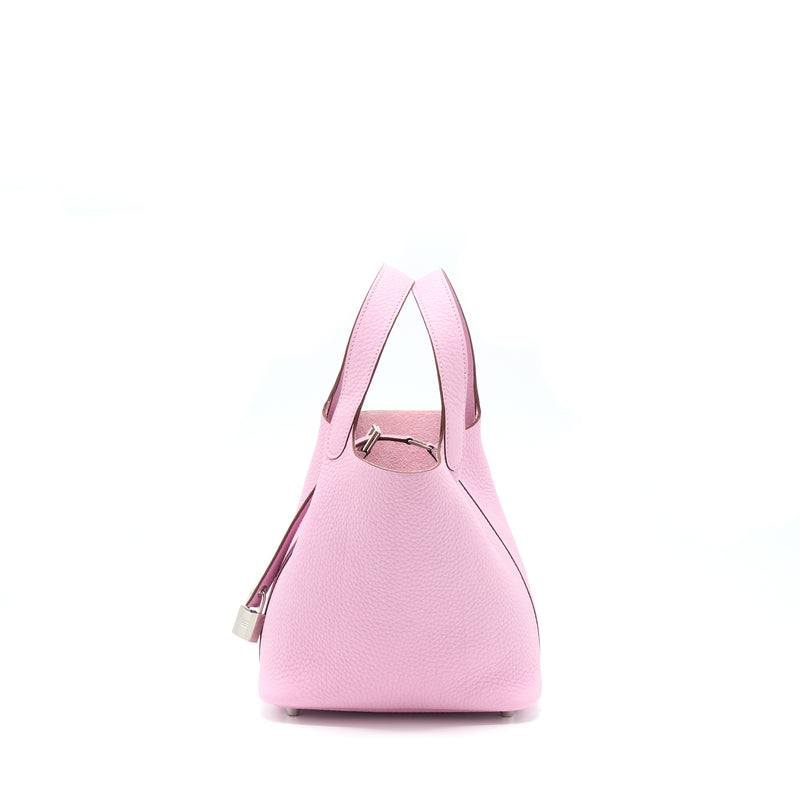 Hermes Picotin 18 Clemence X9 Mauve Sylvestre SHW Stamp Z
