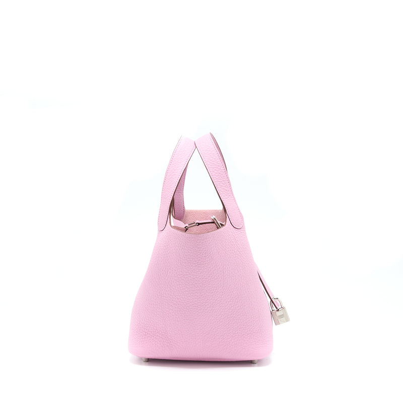 Hermes Picotin 18 Clemence X9 Mauve Sylvestre SHW Stamp Z