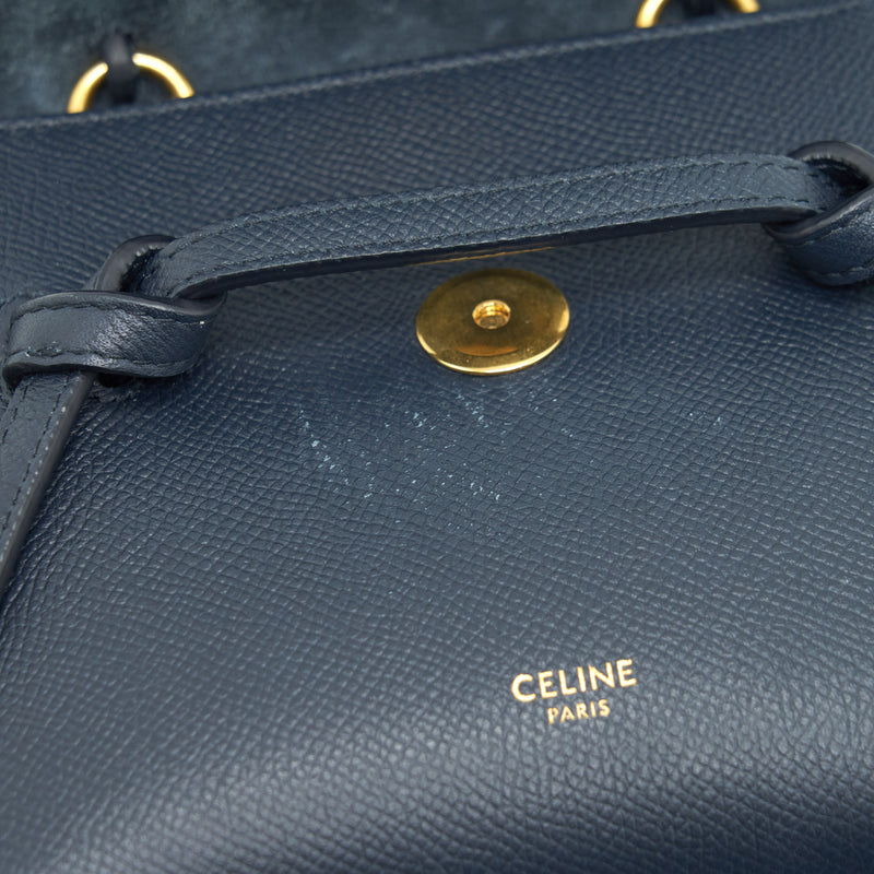 Celine Pico Belt Bag Grained Calfskin Navy GHW