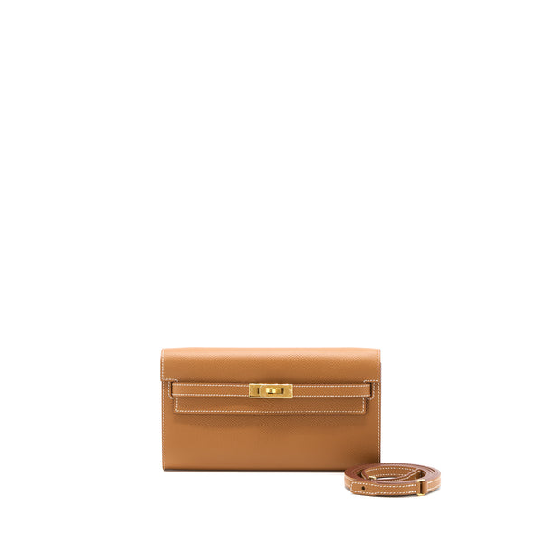 Hermes Kelly To Go Epsom Gold GHW Stamp Z